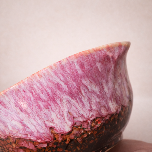 Pink Flow Glaze Matcha Ritual Set