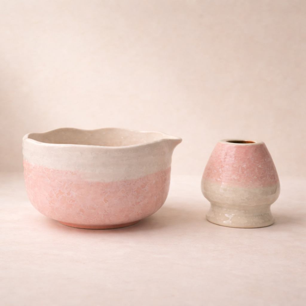 Sakura Pink Crystalline Bloom Matcha Ritual Set